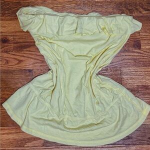 90s to Early 2000s American Eagle Outfitters Yellow Ruffle Tube Top